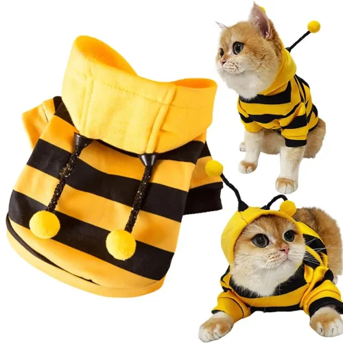 Pet Dog & Cat Christmas Hoodie – Warm Winter Sweater Coat for Cold Weather
